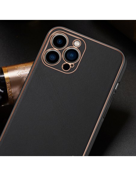 Elegantiškas Dux Ducis Yolo dėklas su ekologiškos odos dangteliu, skirtas iPhone 13 Pro Max raudonas