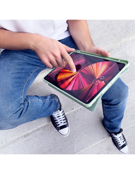 Stovo planšetinio kompiuterio dėklas Smart Cover skirtas iPad mini 2021 su stovo funkcija juodas Stovo planšetinio kompiuterio dėklas Smart Cover skirtas iPad mini 2021 su stovo funkcija juodas