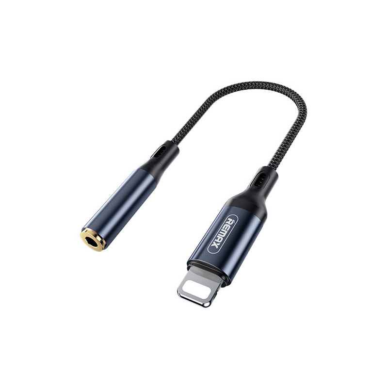 Remax Sury Series Lightning adapteris – mini lizdas 3,5 mm 0,13 m grafitas (RL-LA13i)