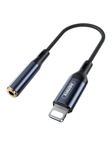 Remax Sury Series Lightning adapteris – mini lizdas 3,5 mm 0,13 m grafitas (RL-LA13i) Remax Sury Series Lightning adapteris – mini lizdas 3,5 mm 0,13 m grafitas (RL-LA13i)