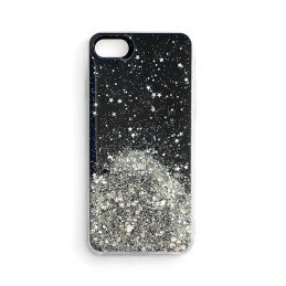 Star Glitter dėklo dangtelis iPhone 13 Pro blizgus blizgantis dangtelis juodas