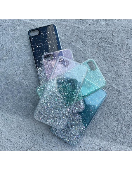Star Glitter dėklo dangtelis iPhone 13 Pro blizgus blizgantis dangtelis juodas