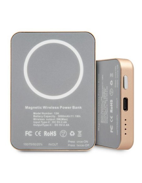 Guess 3000mAh 5W indukcinis maitinimo blokas su MagSafe – auksinis Guess 3000mAh 5W indukcinis maitinimo blokas su MagSafe – auksinis