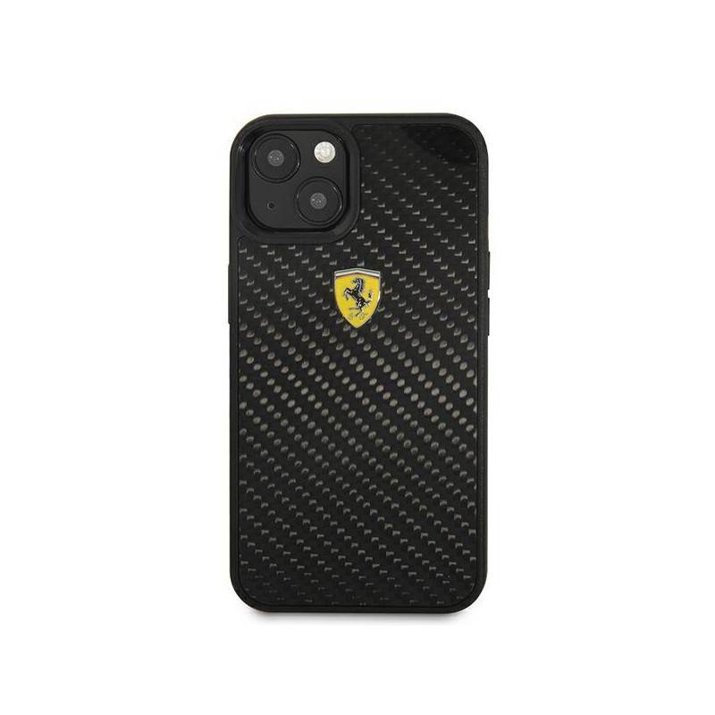 Ferrari On Track Real Carbon dėklas iPhone 13 mini - juodas