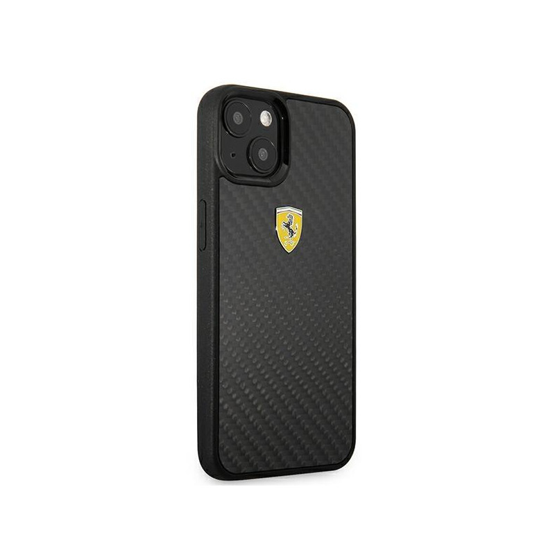 Ferrari On Track Real Carbon dėklas iPhone 13 mini - juodas