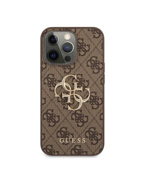 Guess 4G Big Metal Logo dėklas, skirtas iPhone 13 Pro / iPhone 13 - rudas Guess 4G Big Metal Logo dėklas, skirtas iPhone 13 Pro / iPhone 13 - rudas