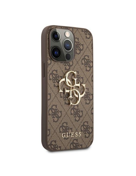 Guess 4G Big Metal Logo dėklas, skirtas iPhone 13 Pro / iPhone 13 - rudas Guess 4G Big Metal Logo dėklas, skirtas iPhone 13 Pro / iPhone 13 - rudas