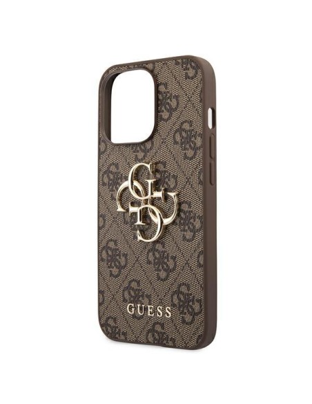 Guess 4G Big Metal Logo dėklas, skirtas iPhone 13 Pro / iPhone 13 - rudas Guess 4G Big Metal Logo dėklas, skirtas iPhone 13 Pro / iPhone 13 - rudas