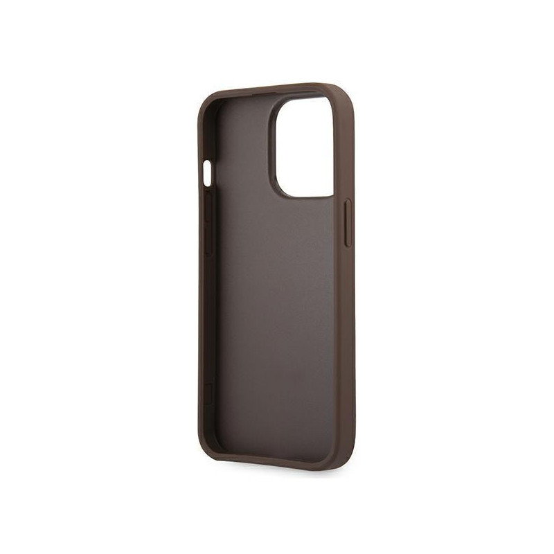 Guess 4G Big Metal Logo dėklas, skirtas iPhone 13 Pro / iPhone 13 - rudas