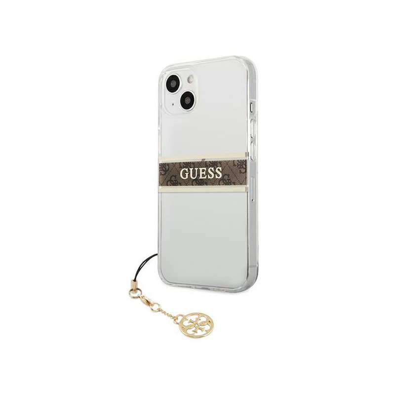 Guess 4G Charms Collection dėklas iPhone 13 mini - skaidrus
