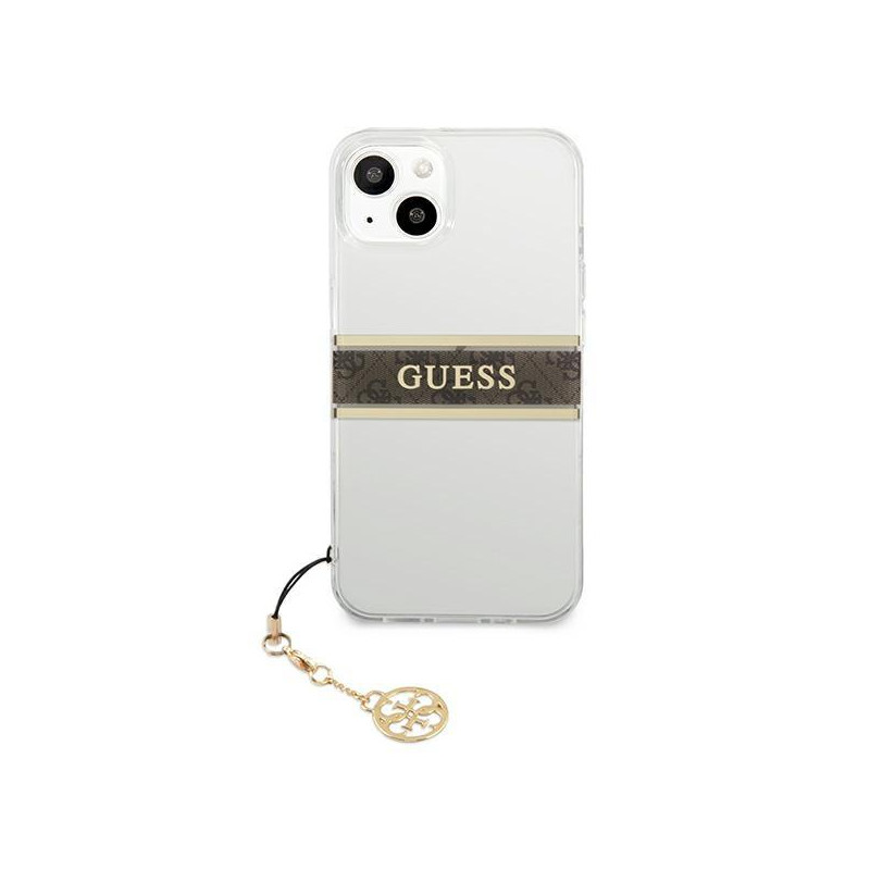 Guess 4G Charms Collection dėklas iPhone 13 mini - skaidrus
