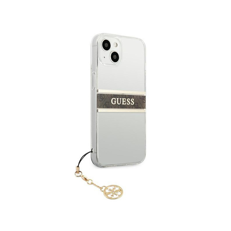 Guess 4G Charms Collection dėklas iPhone 13 mini - skaidrus