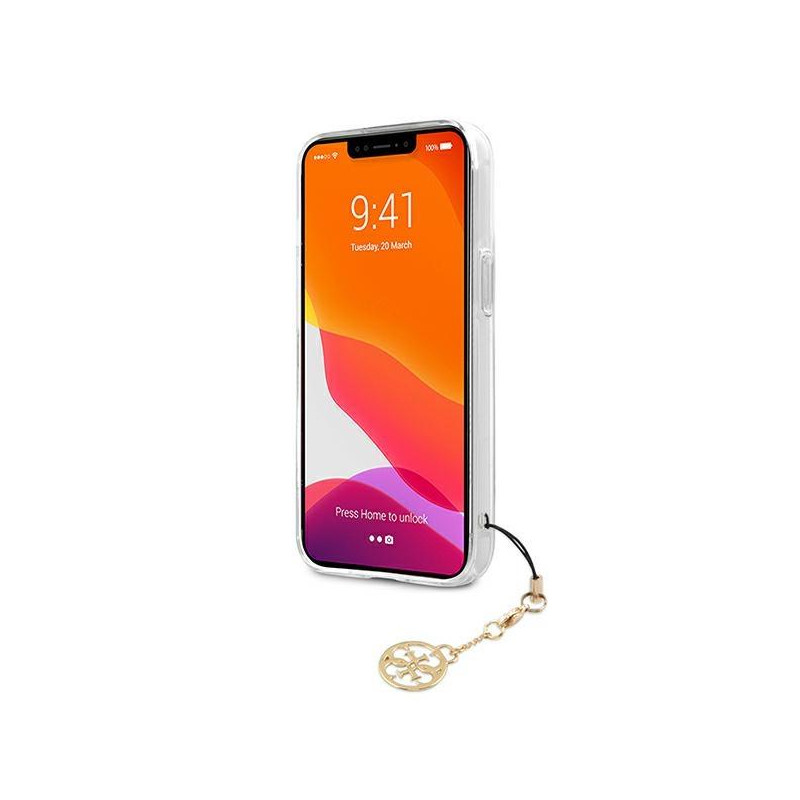 Guess 4G Charms Collection dėklas iPhone 13 mini - skaidrus