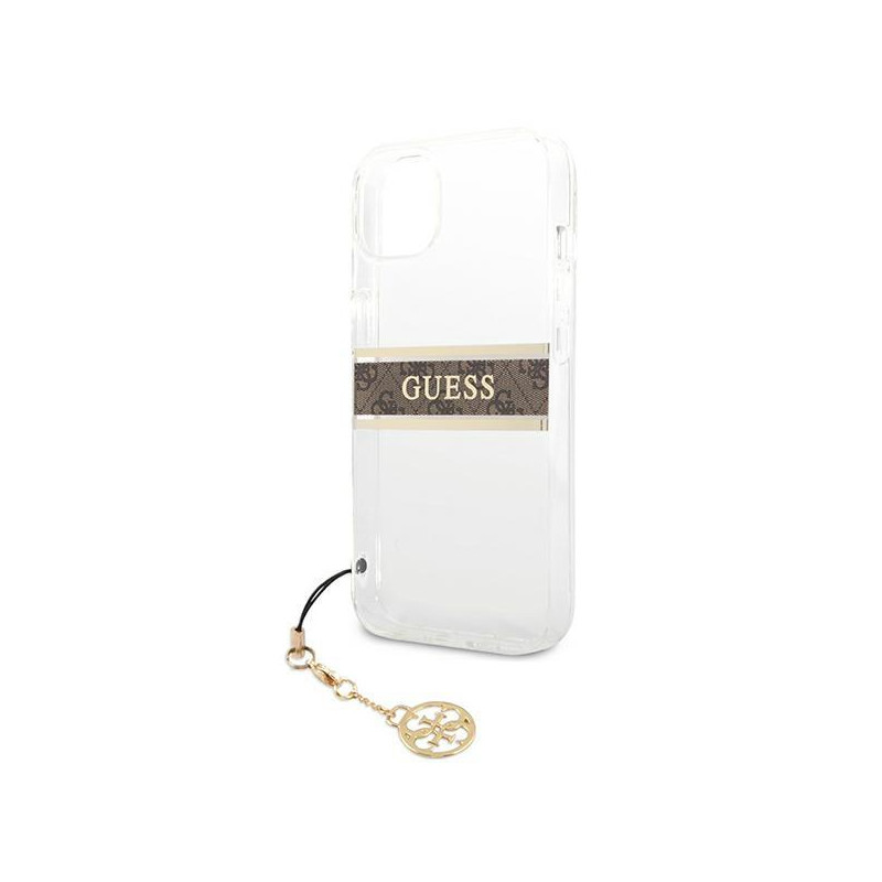 Guess 4G Charms Collection dėklas iPhone 13 mini - skaidrus