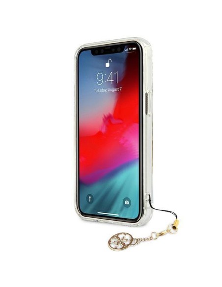 Guess 4G Gold Charms Collection dėklas iPhone 13 mini - skaidrus Guess 4G Gold Charms Collection dėklas iPhone 13 mini - skaidrus