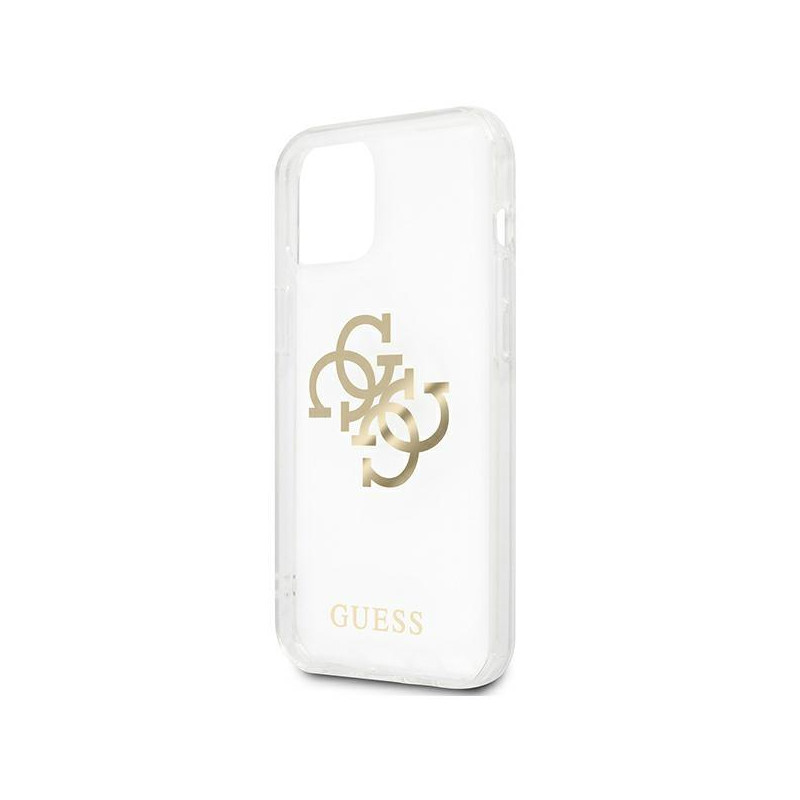 Guess 4G Gold Charms Collection dėklas iPhone 13 mini - skaidrus