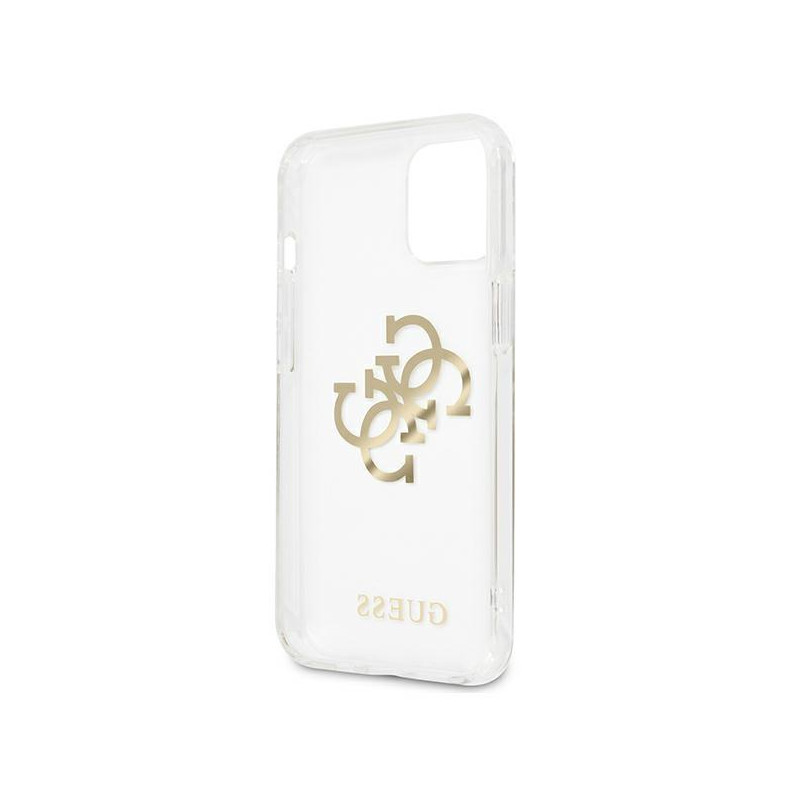 Guess 4G Gold Charms Collection dėklas iPhone 13 mini - skaidrus