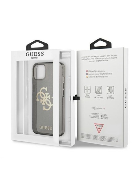 Guess Glitter 4G Big Logo dėklas iPhone 13 mini - juodas Guess Glitter 4G Big Logo dėklas iPhone 13 mini - juodas