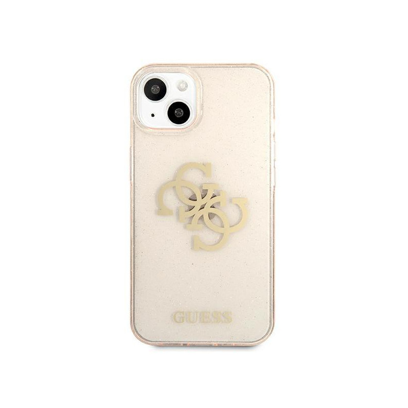 Guess Glitter 4G Big Logo dėklas iPhone 13 mini - auksinis