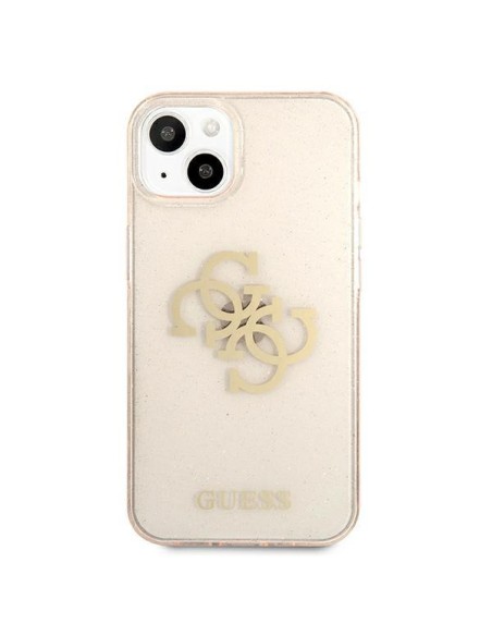 Guess Glitter 4G Big Logo dėklas iPhone 13 mini - auksinis Guess Glitter 4G Big Logo dėklas iPhone 13 mini - auksinis