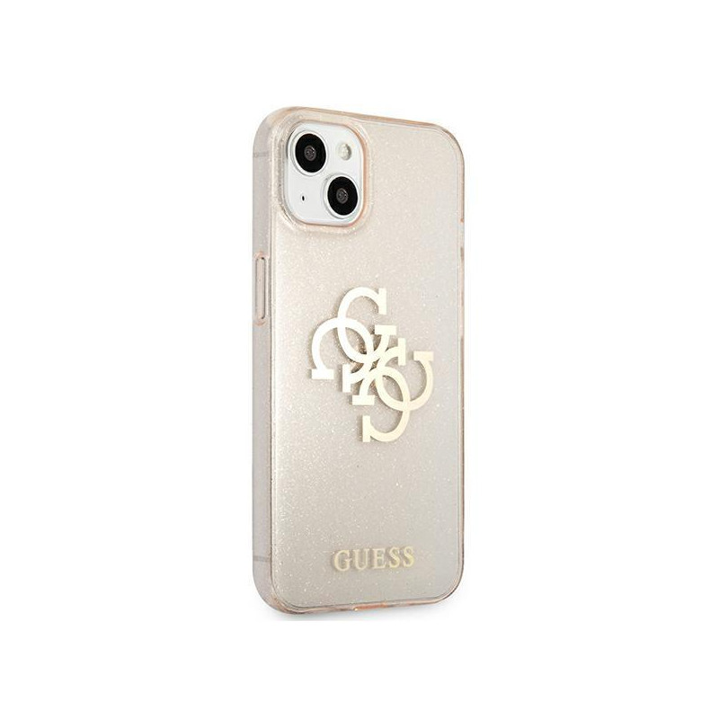 Guess Glitter 4G Big Logo dėklas iPhone 13 mini - auksinis
