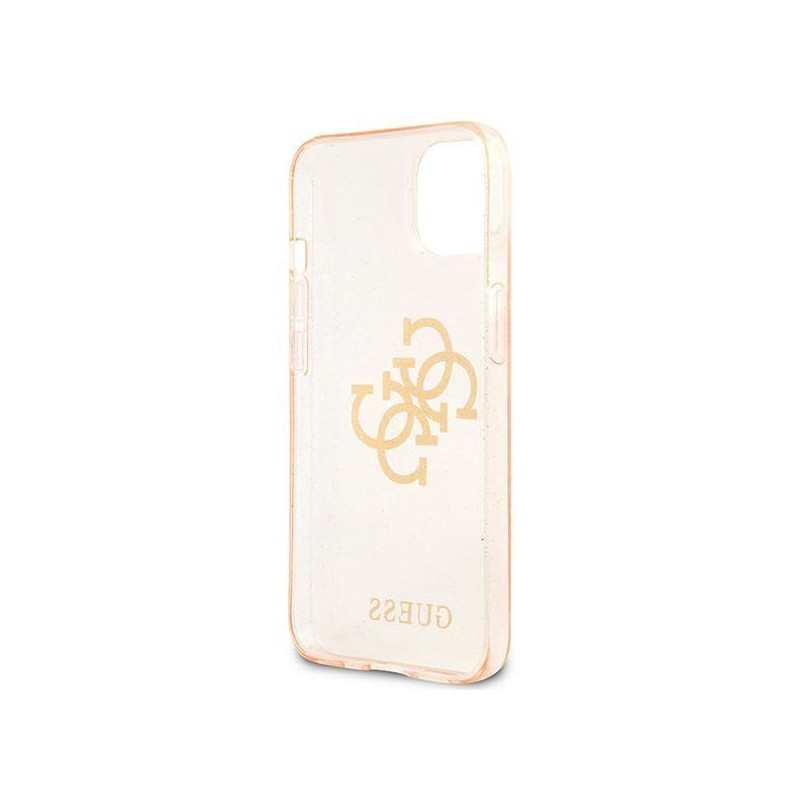 Guess Glitter 4G Big Logo dėklas iPhone 13 mini - auksinis