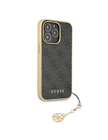 Guess 4G Charms Collection dėklas, skirtas iPhone 13 Pro Max - pilkas Guess 4G Charms Collection dėklas, skirtas iPhone 13 Pro Max - pilkas