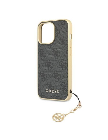 Guess 4G Charms Collection dėklas, skirtas iPhone 13 Pro Max - pilkas Guess 4G Charms Collection dėklas, skirtas iPhone 13 Pro Max - pilkas