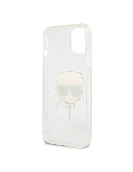 Karl Lagerfeld Glitter Karl& 39 s Head dėklas iPhone 13 mini - sidabrinis Karl Lagerfeld Glitter Karl& 39 s Head dėklas iPhone 13 mini - sidabrinis
