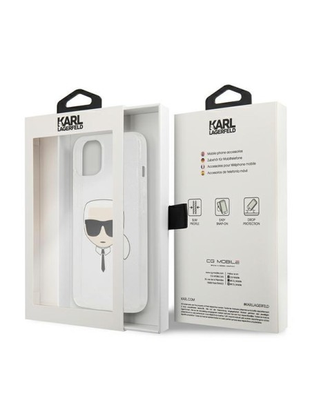 Karl Lagerfeld Glitter Karl& 39 s Head dėklas iPhone 13 mini - sidabrinis Karl Lagerfeld Glitter Karl& 39 s Head dėklas iPhone 13 mini - sidabrinis