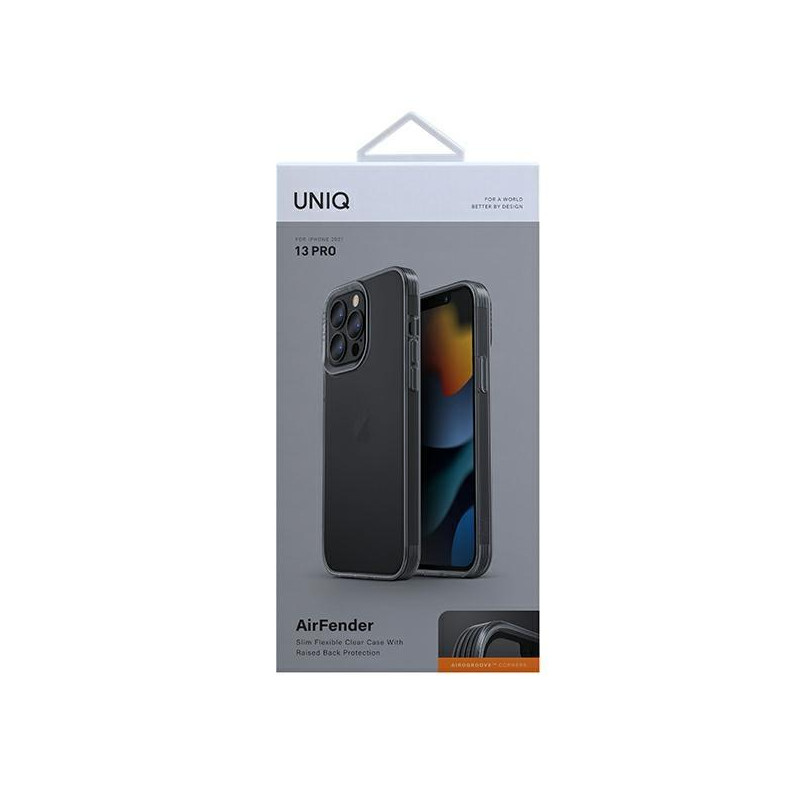 UNIQ Air Fender dėklas iPhone 13 Pro / iPhone 13 - pilkas