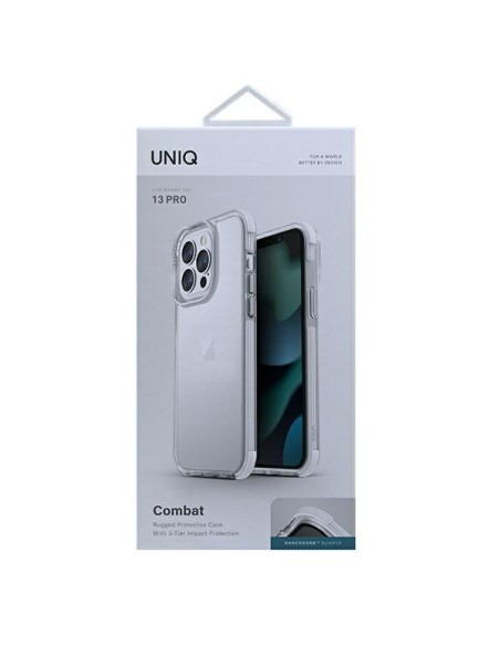 Uniq Combat dėklas skirtas iPhone 13 Pro / iPhone 13 - baltas Uniq Combat dėklas skirtas iPhone 13 Pro / iPhone 13 - baltas