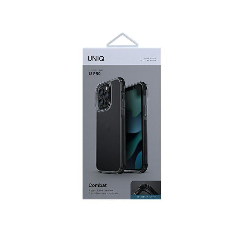 Uniq Combat dėklas skirtas iPhone 13 Pro / iPhone 13 - juodas