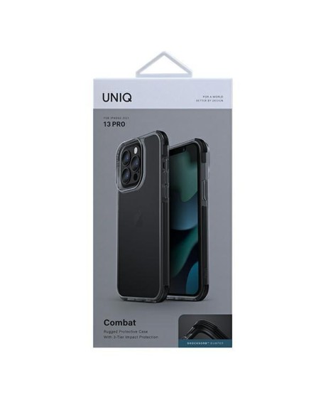 Uniq Combat dėklas skirtas iPhone 13 Pro / iPhone 13 - juodas Uniq Combat dėklas skirtas iPhone 13 Pro / iPhone 13 - juodas