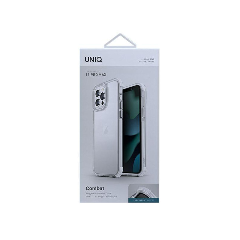 Uniq Combat dėklas, skirtas iPhone 13 Pro Max - baltas