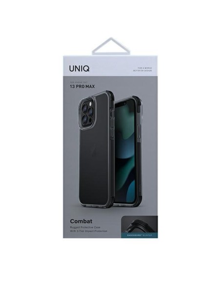 Uniq Combat dėklas iPhone 13 Pro Max - juodas
