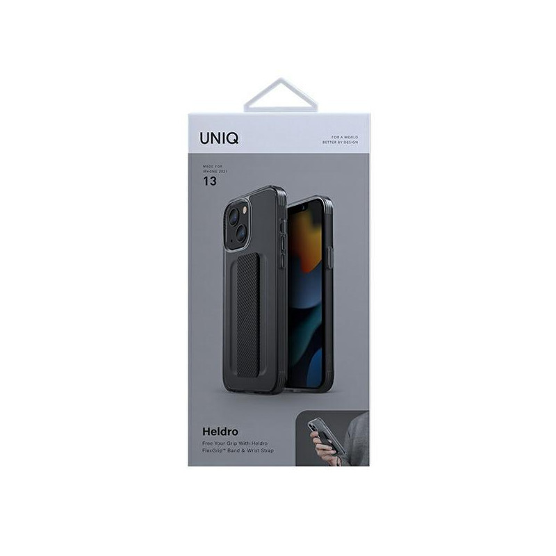 Uniq Heldro dėklas iPhone 13 - pilkas