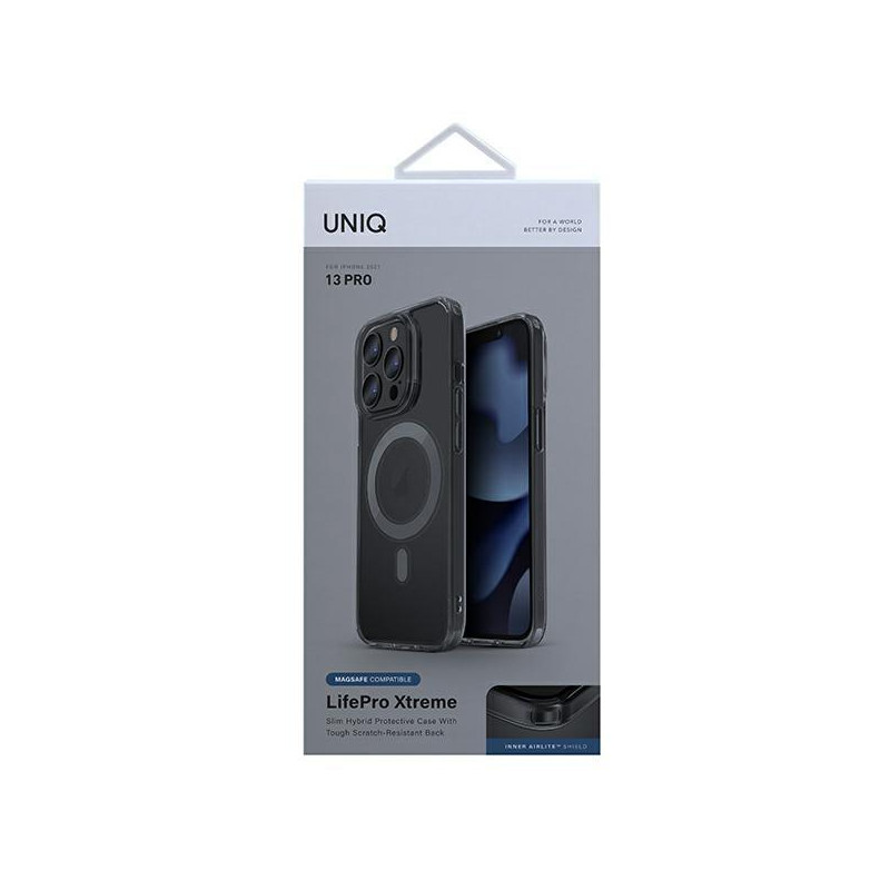 UNIQ LifePro Xtreme dėklas „iPhone 13 Pro“ / 13 6,1 colio „magsafe“ dūmų / dūmų