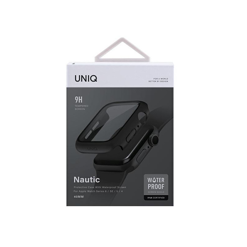UNIQ Nautic dėklas Apple Watch 4/ 5/ 6/ SE 40mm - juodas