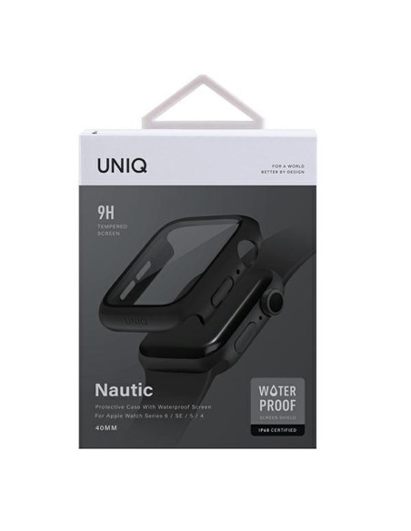 UNIQ Nautic dėklas Apple Watch 4/ 5/ 6/ SE 40mm - juodas UNIQ Nautic dėklas Apple Watch 4/ 5/ 6/ SE 40mm - juodas