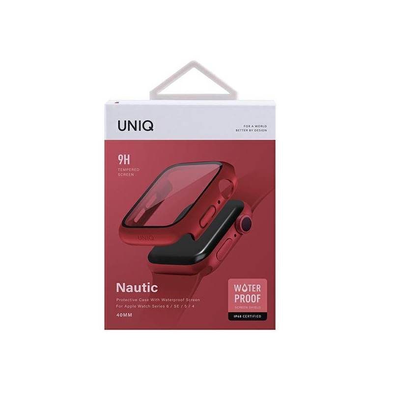 UNIQ Nautic dėklas Apple Watch 4/ 5/ 6/ SE 40mm - raudonas