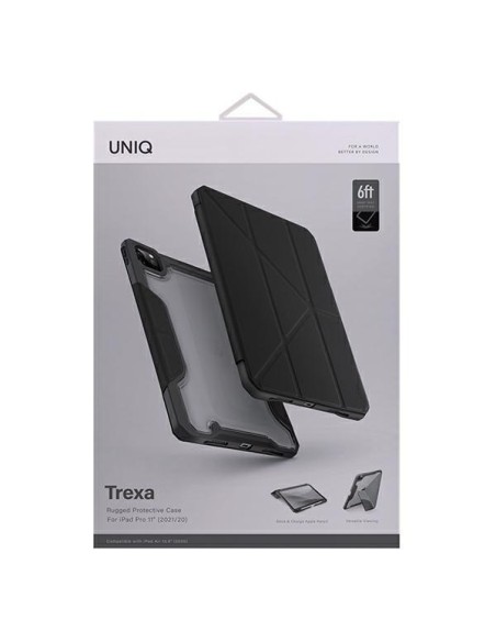UNIQ Trexa dėklas, skirtas iPad Pro 11& 39 & 39 2021/ 2020 – juodas UNIQ Trexa dėklas, skirtas iPad Pro 11& 39 & 39 2021/ 2020 – juodas