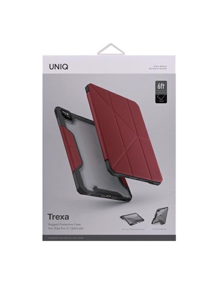 UNIQ Trexa dėklas, skirtas iPad Pro 11& 39 & 39 2021/ 2020 – raudonas UNIQ Trexa dėklas, skirtas iPad Pro 11& 39 & 39 2021/ 2020 – raudonas