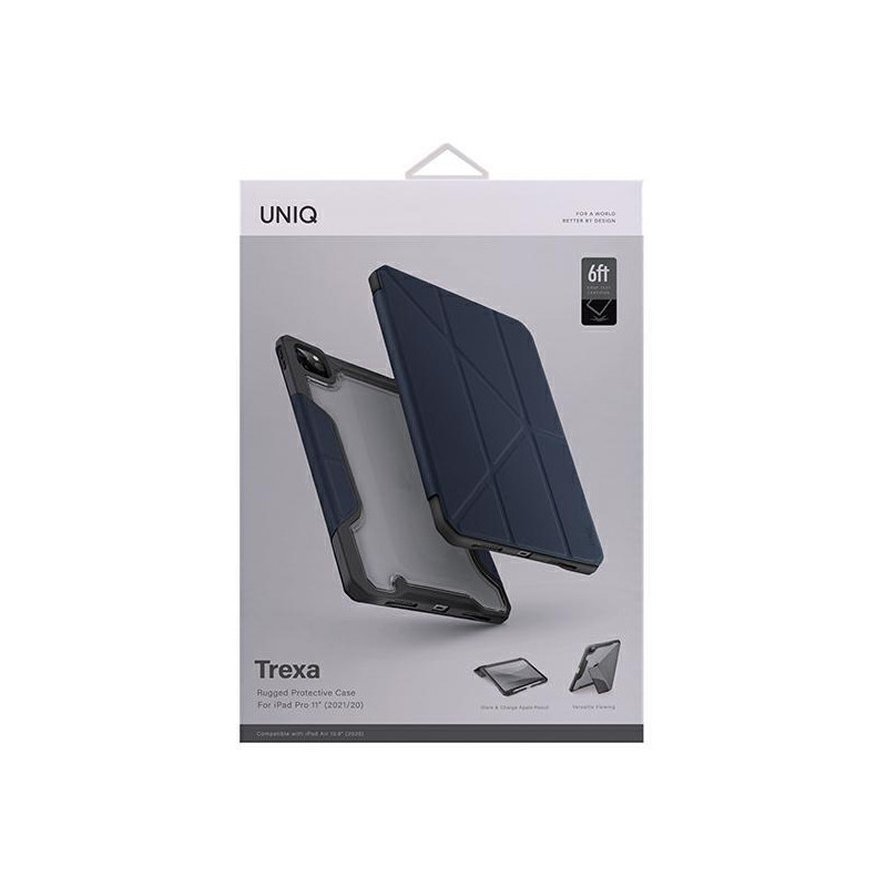 UNIQ Trexa dėklas, skirtas iPad Pro 11& 39 & 39 2021/ 2020 – mėlynas