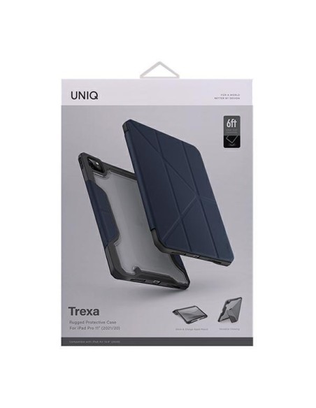 UNIQ Trexa dėklas, skirtas iPad Pro 11& 39 & 39 2021/ 2020 – mėlynas UNIQ Trexa dėklas, skirtas iPad Pro 11& 39 & 39 2021/ 2020 – mėlynas