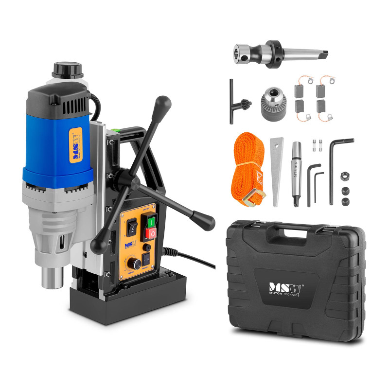 Magnetinis grąžtas su magnetine pėdele + lagaminas 1680W MSW-MD60-PRO