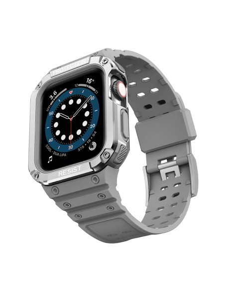 Apsauginė dirželio juostelė su dėklu Apple Watch 7/ 6/ 5/ 4/ 3/ 2/ SE (41/ 40/ 38mm) Šarvuoto laikrodžio dėklas, pilkas ... Apsauginė dirželio juostelė su dėklu Apple Watch 7/ 6/ 5/ 4/ 3/ 2/ SE (41/ 40/ 38mm) Šarvuoto laikrodžio dėklas, pilkas ...