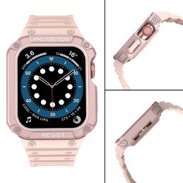 Apsaugokite dirželio juostą su dėklu Apple Watch 7 / 6 / 5 / 4 / 3 / 2 / SE (41 / 40 / 38 mm) dėklas, šarvuotas laikrodž...