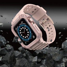 Apsaugokite dirželio juostą su dėklu Apple Watch 7 / 6 / 5 / 4 / 3 / 2 / SE (41 / 40 / 38 mm) dėklas, šarvuotas laikrodž...