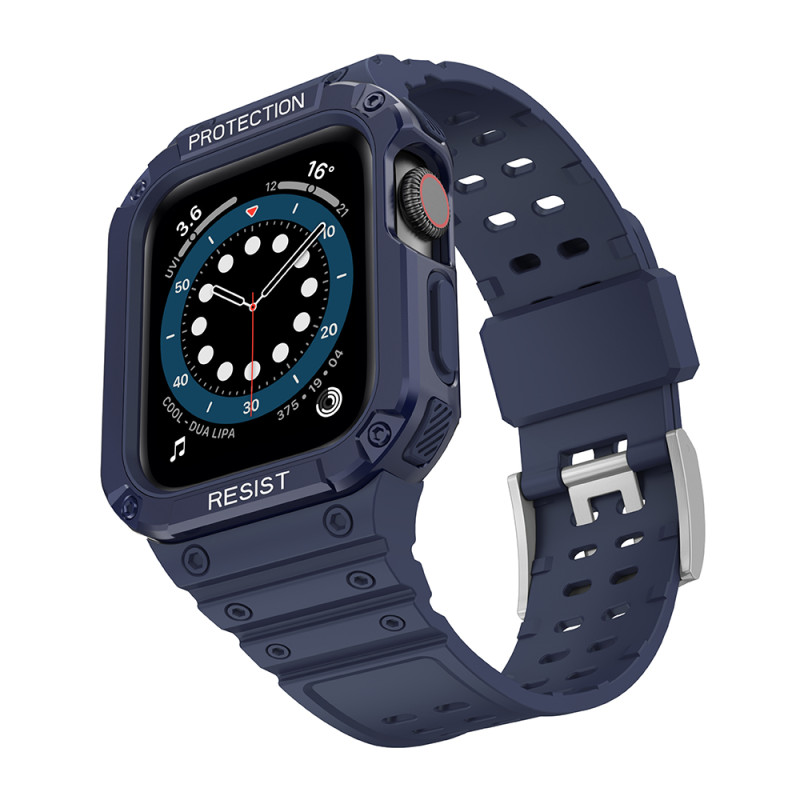 Apsaugokite dirželio juostą su dėklu Apple Watch 7/ 6/ 5/ 4/ 3/ 2/ SE (41/ 40/ 38mm) dėklas, šarvuotas laikrodžio dangte...